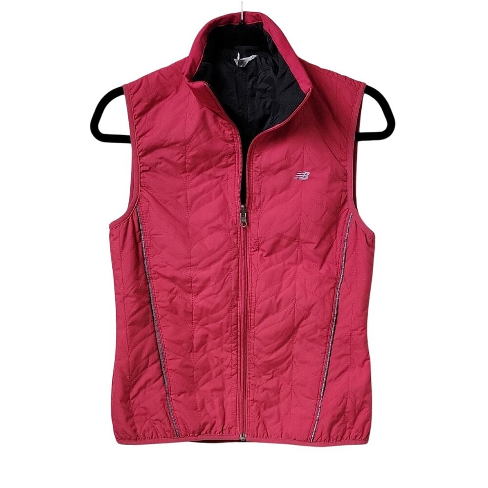 New Balance Pink Quilted Lightweight Vest Womens Size XS